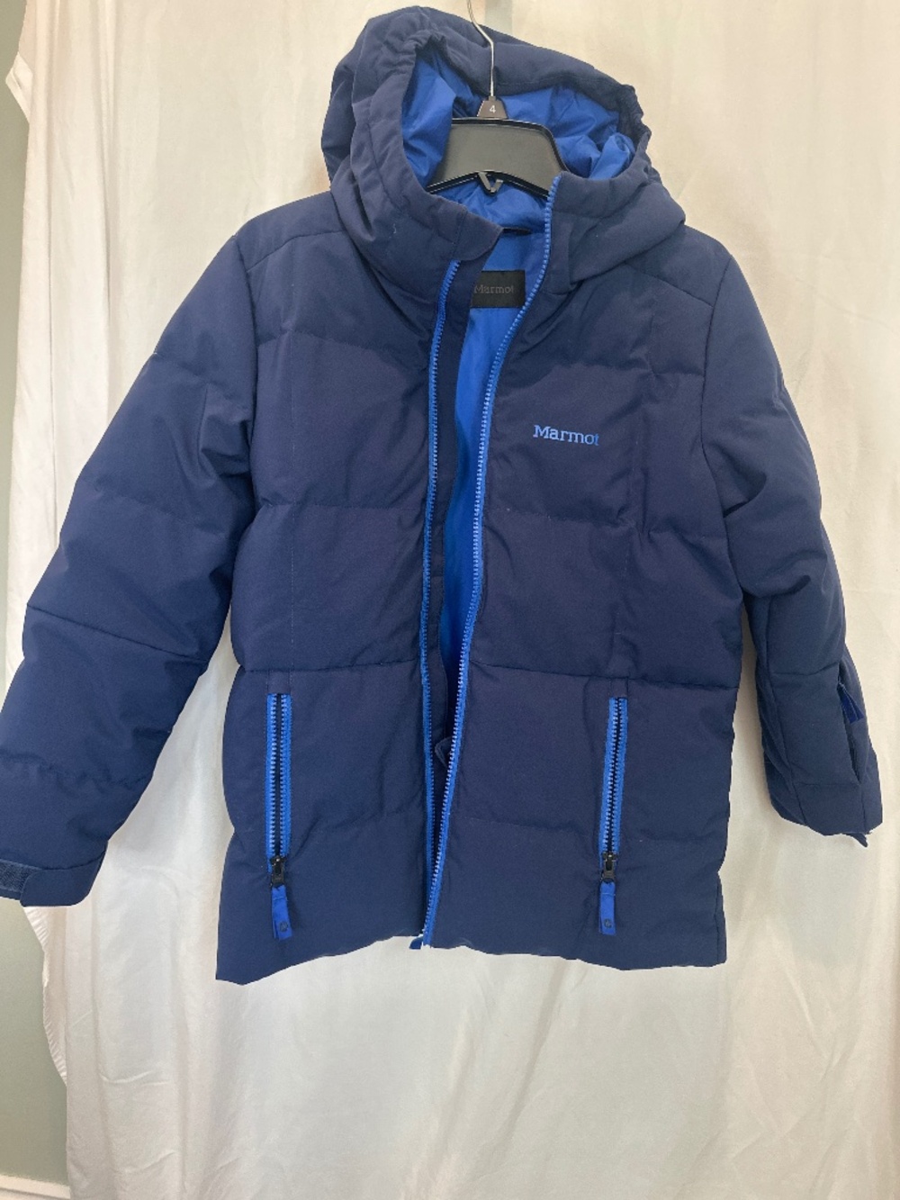 Marmot Polar Down Jacket- Navy Blue- Boys Size Large